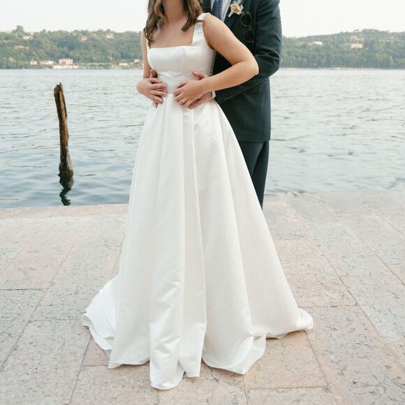 Wtoo by Watters Vivien Square-Neck A-Line Wedding Gown - Picture 5 of 8